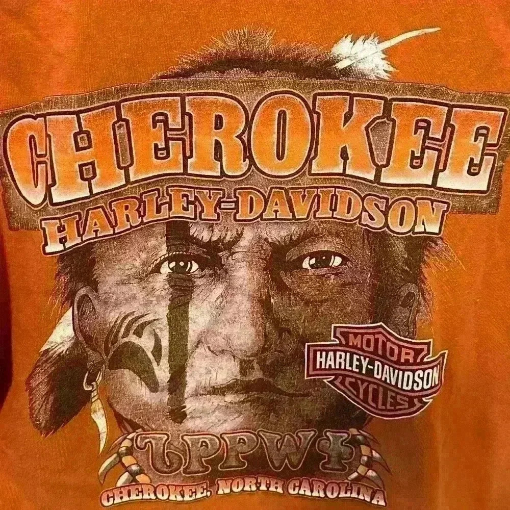 Harley Davidson Cherokee North Carolina Men’s Short Sleeve Tshirt Size Medium